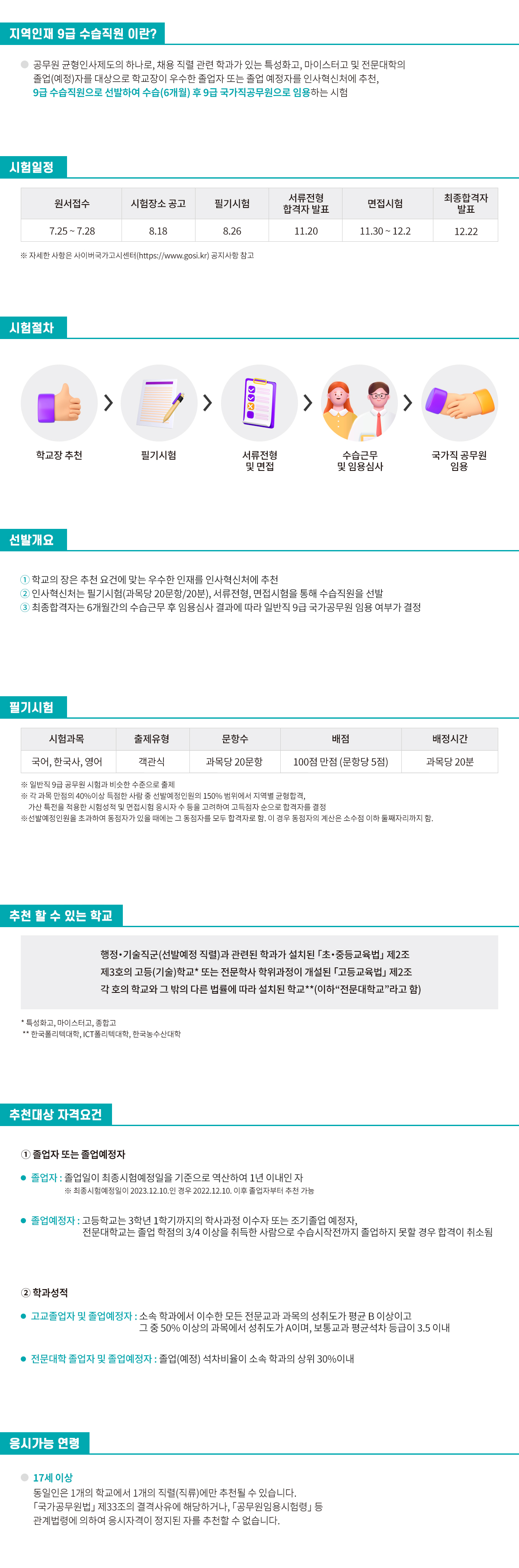 지역인재 9급(국가직)